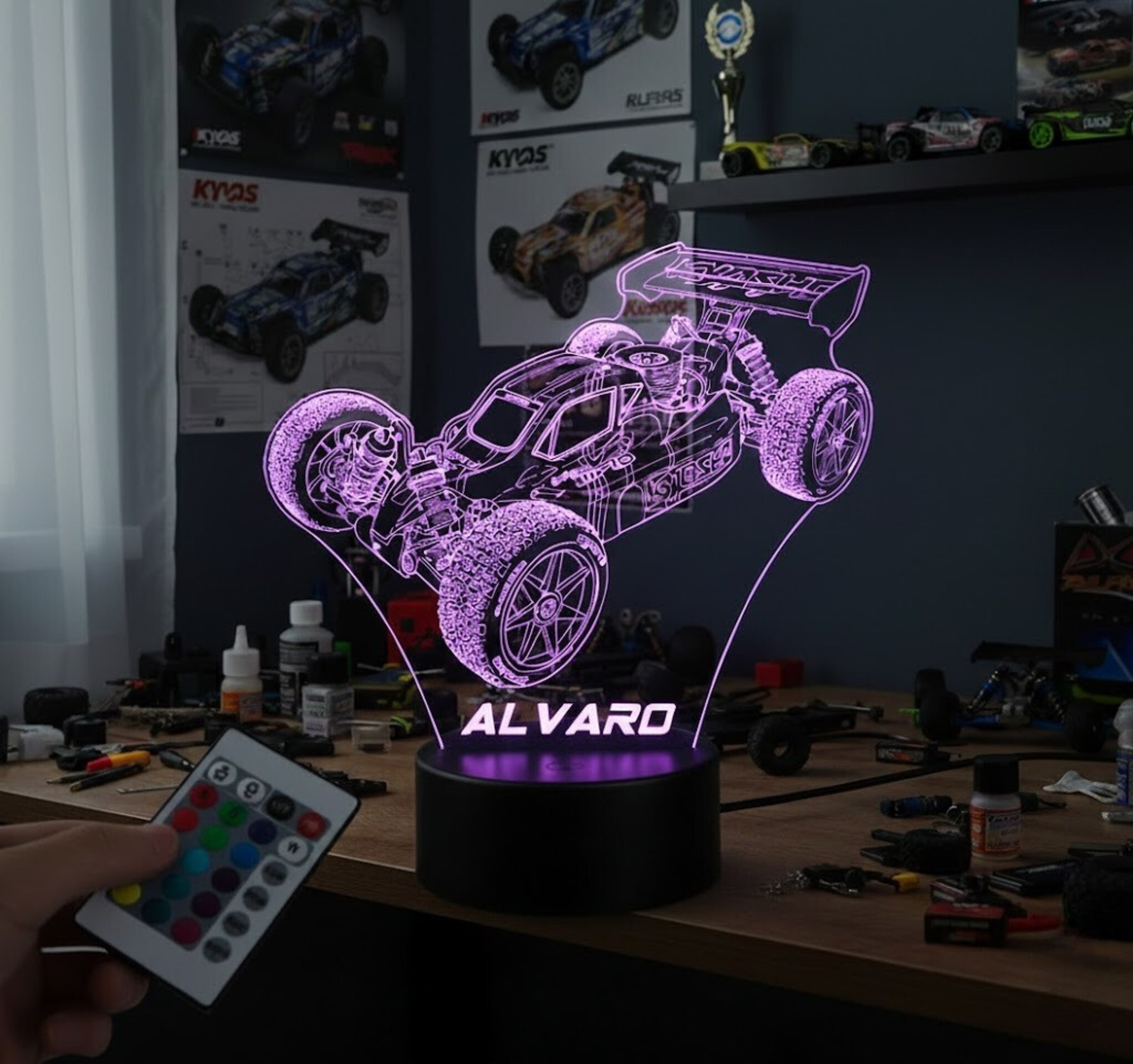 Lámpara LED 3D Kyosho Inferno MP10 - Luz Buggy RC 1/8 Personalizable - 6