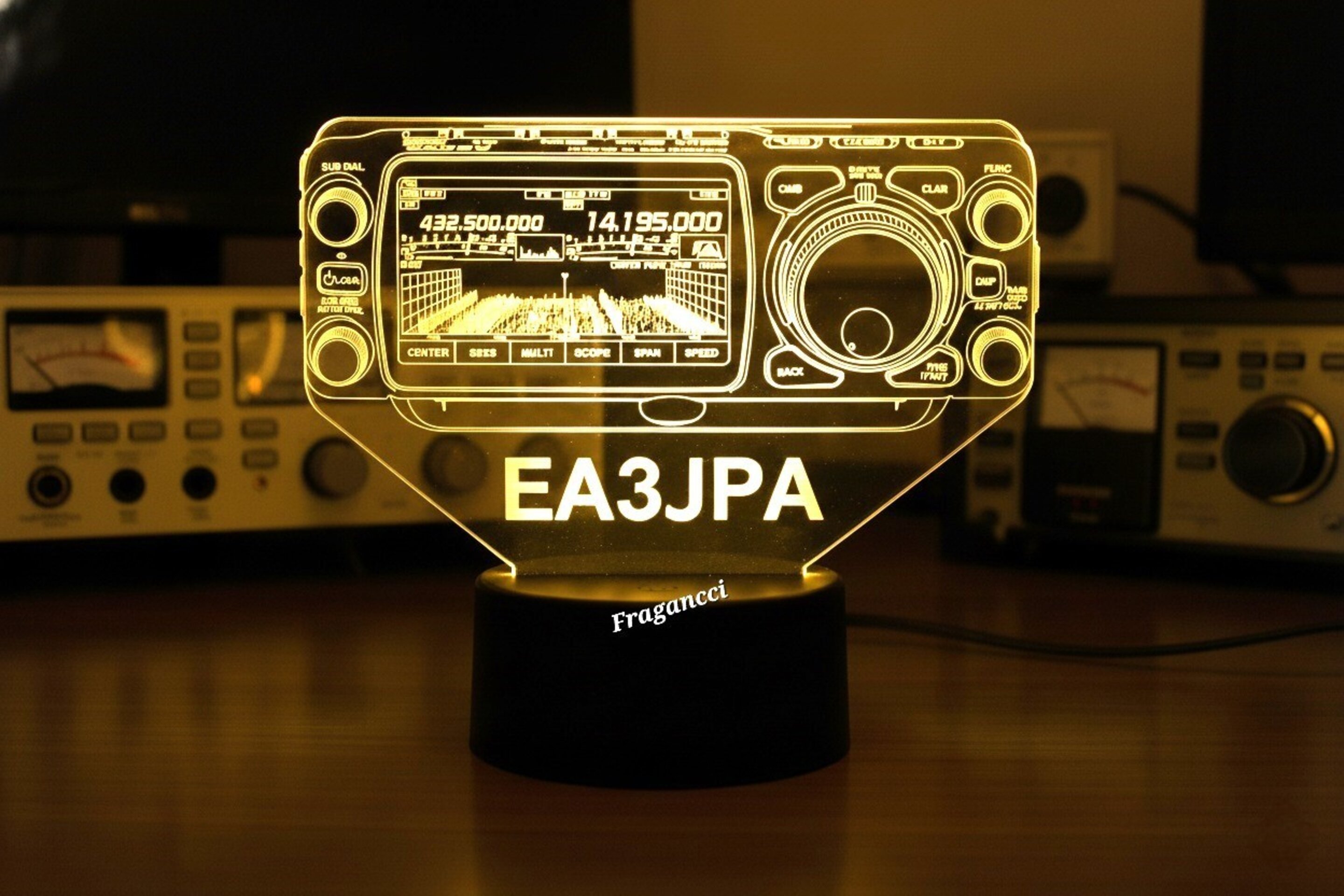 Lampara led Emisora radioaficionado YAESU FTx 1 personalizada + indicativo - 6