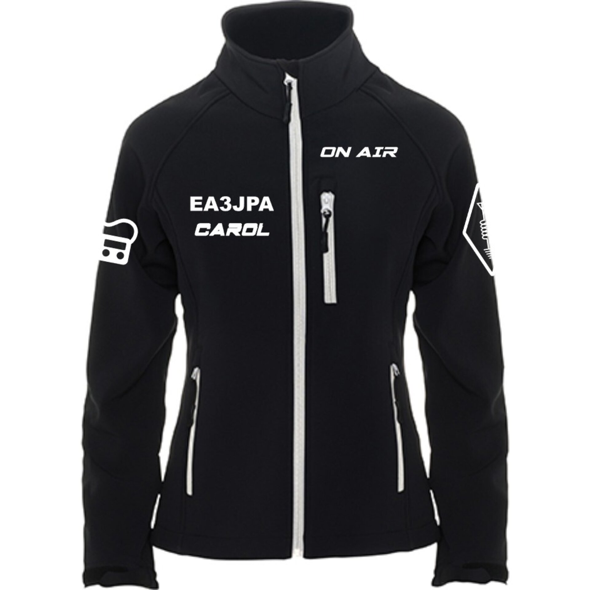 Chaqueta cortavientos personalizada con indicativo radioaficionado. QRZ - 6