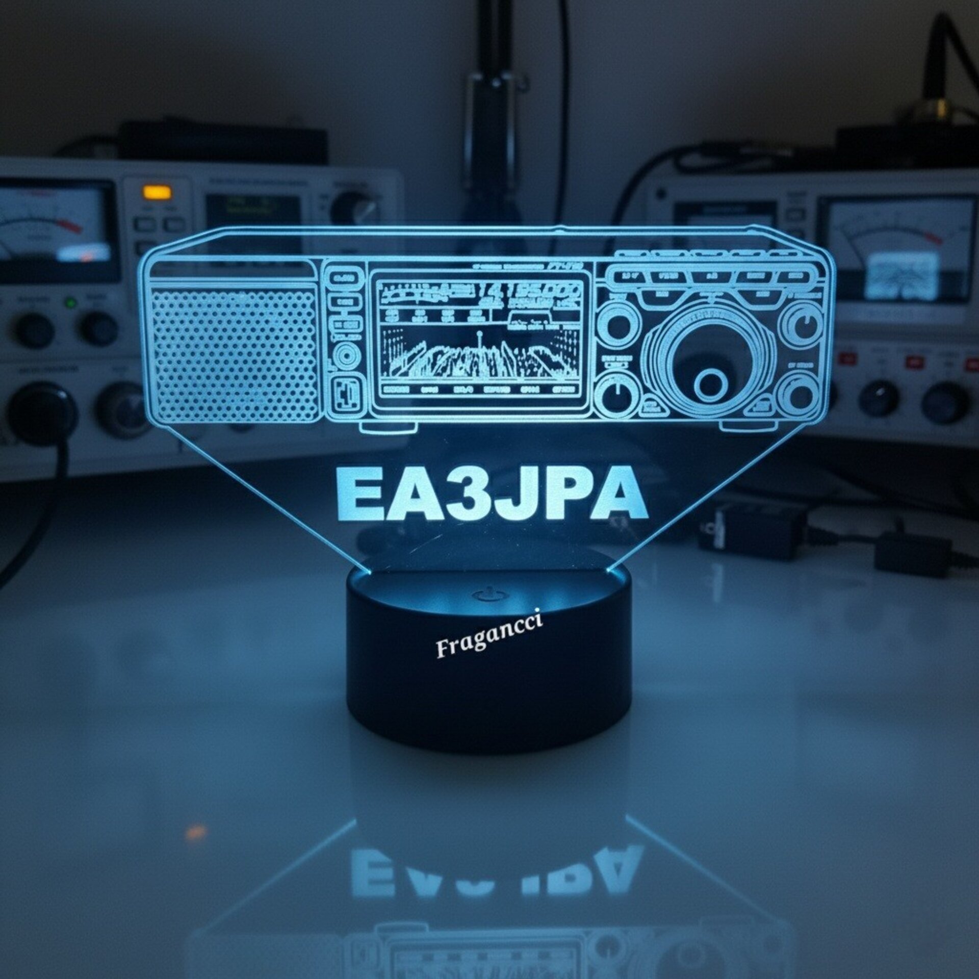 Lampara led Emisora radioaficionado YAESU FT 710 personalizada + indicativo - 5