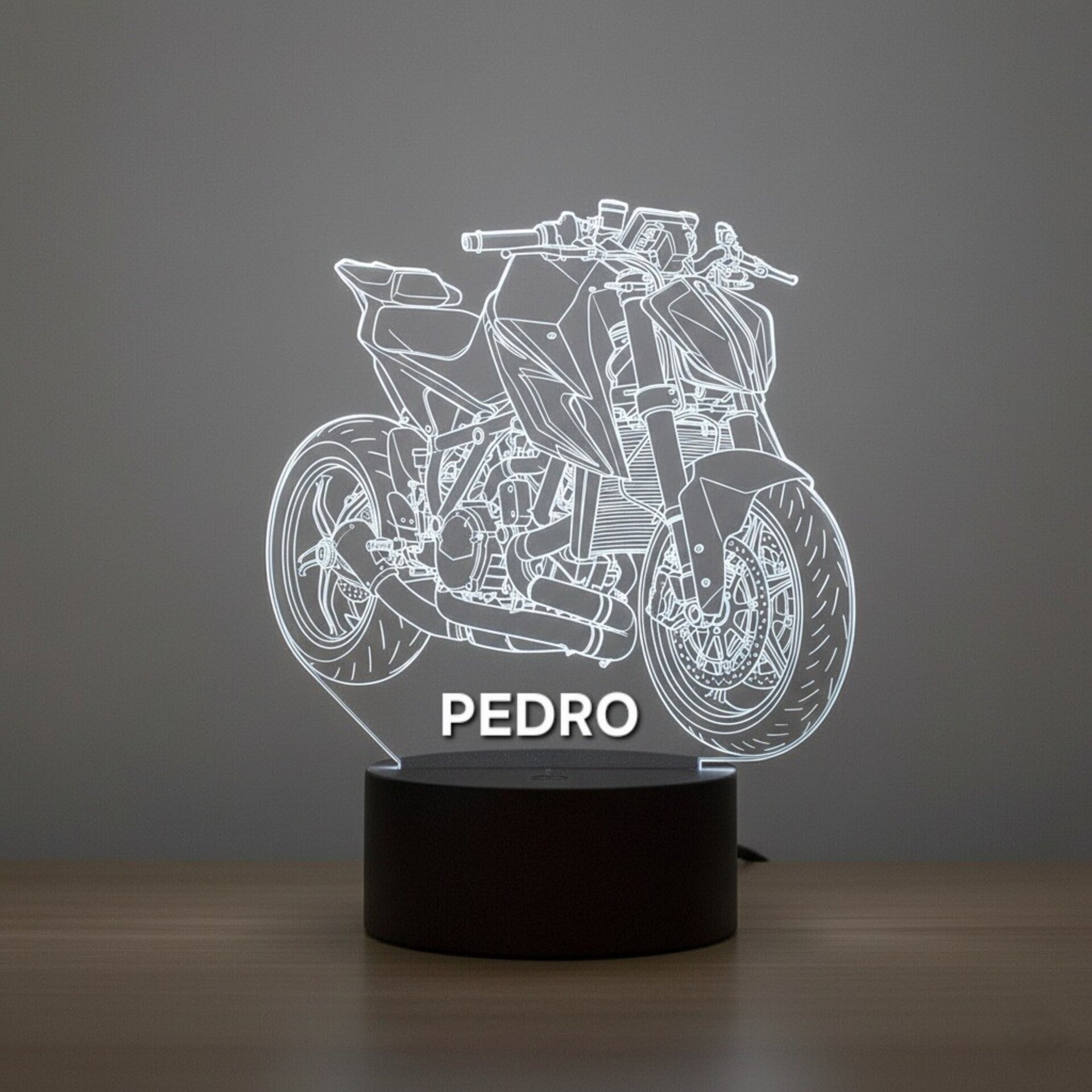 Lampara led 3d Moto Ktm Super Duke 1290. año 2025. personalizable, sobremesa - 1