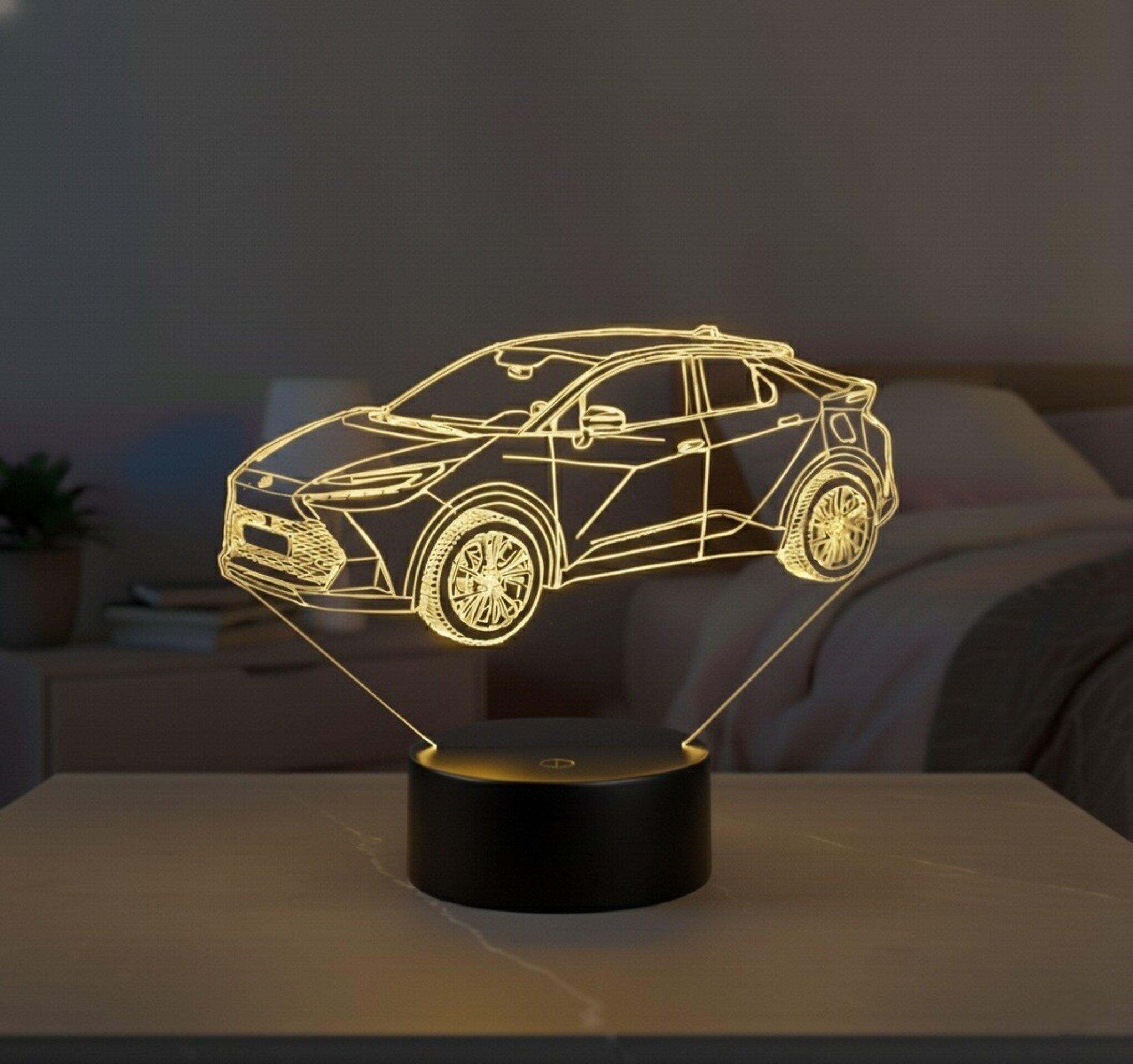 Lampara led 3D coche Toyota C-HR año 2024.... Personalizable - 3