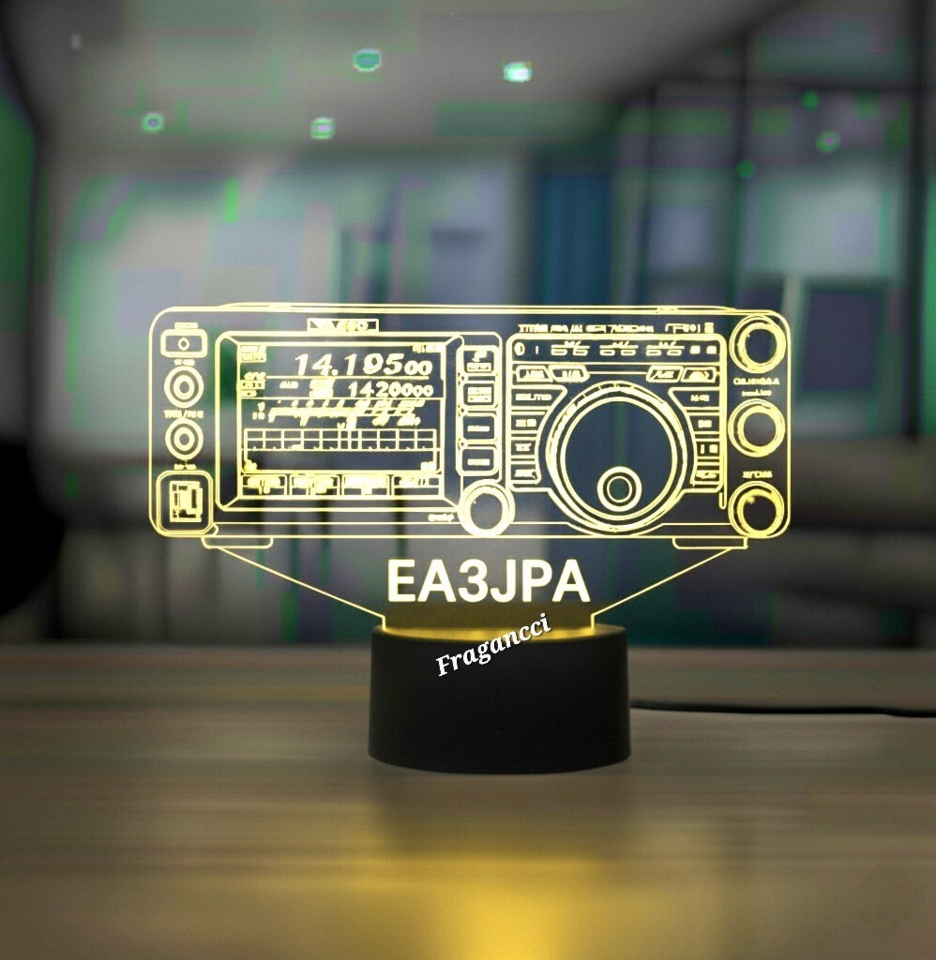 Lampara led Emisora radioaficionado YAESU FT 991 A personalizada + indicativo - 5